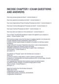 INCOSE CHAPTER 1 EXAM QUESTIONS AND ANSWERS