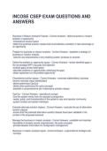 INCOSE CSEP EXAM QUESTIONS AND ANSWERS