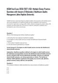 HCQM Final Exam 2026 2027  150&plus; Multiple-Choice Practice Questions with Answers & Rationales  Healthcare Quality Management Johns Hopkins University