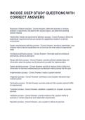 INCOSE CSEP STUDY QUESTIONS WITH CORRECT ANSWERS &lpar;GRADED A&rpar;