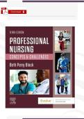 Test Bank &ndash; Professional Nursing Concepts & Challenges 10th Ed&period; &lpar;Beth Black&rpar; &vert; Verified PDF &vert; 16 Chapters Complete&NewLine;