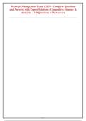 STRATEGIC MANAGEMENT EXAM 1 2026 COMPLETE QUESTIONS AND ANSWERS WITH EXPERT SOLUTIONS &lpar;COMPETITIVE STRATEGY & ANALYSIS&rpar;&vert; INSTANT DOWNLOAD PDF