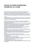 INCOSE SYSTEMS ENGINEERING HANDBOOK CH 4 EXAM QUESTIONS WITH CORRECT ANSWERS