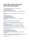 WEST POINT CSEP STUDY GUIDE QUESTIONS AND ANSWERS