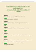 CS6250 Computer Network EXAM&NewLine;Questions and&NewLine;Answers Verified Solutions Latest&NewLine;Update