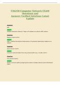 CS6250 Computer Network EXAM&NewLine;Questions and&NewLine;Answers Verified Solutions Latest&NewLine;Update