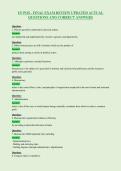 UF POS - FINAL EXAM REVIEW UPDATED ACTUAL&NewLine;QUESTIONS AND CORRECT ANSWERS