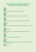 ABA ROCKS RBT EXAM PREP UPDATED ACTUAL&NewLine;QUESTIONS AND CORRECT ANSWERS