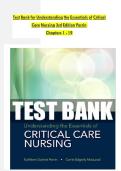 TEST BANK For Understanding the Essentials of Critical Care Nursing&comma; 3rd Edition by Perrin&comma; Verified Chapters 1 - 19&comma; Complete Newest Version&NewLine;