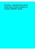 IB History &ndash; Apartheid South Africa Study Guide&comma; Practice Questions & Answers 2026&sol;2027 Update