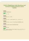 CS6515 Algorithms Exam Questions and&NewLine;Answers Verified Solutions Latest&NewLine;Update