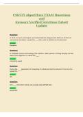 CS6515 Algorithms EXAM Questions&NewLine;and&NewLine;Answers Verified Solutions Latest&NewLine;Update
