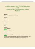 CS6515 Algorithms EXAM Questions&NewLine;and&NewLine;Answers Verified Solutions Latest&NewLine;Update