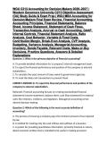 WGU C213 Accounting for Decision Makers 2026&ndash;2027 &vert; Western Governors University C213 Objective Assessment &lpar;OA&rpar; Study Guide & Exam Prep &vert; WGU MBA Accounting for Decision Makers Final Exam Review&comma; Financial Accounting&comma; Accounting Principles&comma; Financial Stat