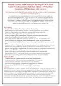 WOCN WOUND OSTOMY AND CONTINENCE NURSING FINAL EXAM QUESTIONS AND CORRECT ANSWERS WITH RATIONALES&vert; INSTANT DOWNLOAD