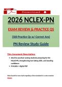 2026 NCLEX-PN Exam Review & Practice Qs PN Review Study Guide &lpar;Latest PDF&rpar;