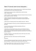 State of Colorado Sales License Test &lpar;PEARLS&rpar; &ndash; Practice Questions&comma; Answers & Exam Review 2026&sol;2027