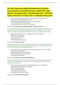 NYC Area Supervisor &lpar;Highway Maintenance&rpar; Complete &NewLine;Exam Questions and Verified Answers &vert; 2026&ndash;2027 Latest &NewLine;Update &vert; Guaranteed Pass &vert; Detailed Rationales &vert; Full Study &NewLine;Guide &vert; Exam Prep &vert; Practice Test &vert; Certification Preparation 