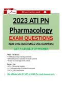 ATI PN Pharmacology 2023 Exam NGN-Style Questions & Case Scenarios &lpar;Latest PDF&rpar;