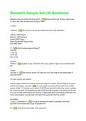 Wonderlic Sample Test 28 Questions & Answers