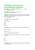 Wonderlic Test Practice Questions with Answers 2026&sol;2027