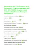 Wonder Vocab Quiz 1 Test Questions & Answers 2026&sol;2027