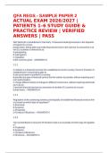 QFA REGS - SAMPLE PAPER 2 ACTUAL EXAM 2026&sol;2027 &vert; PATIENTS 1&ndash;6 STUDY GUIDE & PRACTICE REVIEW &vert; VERIFIED ANSWERS &vert; PASS