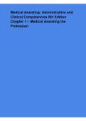  Medical Assisting Administrative & Clinical Competencies 8th Edition Chapter 1 &ndash; Medical Assisting Study Guide 2026&sol;2027