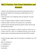 NCCT Practice Test Exam Newest 2026 Actual Questions and Correct Answers &lpar;Latest 2026 &sol; 2027 Update&rpar; Graded A&plus; 100&percnt; Guarantee Verified by Experts