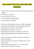 NCCT EXAM PRACTICE QUESTIONS Newest 2026 Actual Questions and Correct Answers &lpar;Latest 2026 &sol; 2027 Update&rpar; Graded A&plus; 100&percnt; Guarantee Verified by Experts
