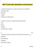 NCCT Full Exam Newest 2026 Actual Questions and Correct Answers &lpar;Latest 2026 &sol; 2027 Update&rpar; Graded A&plus; 100&percnt; Guarantee Verified by Experts