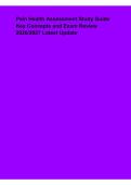  Pain Health Assessment &ndash; Key Concepts & Exam Review Study Guide 2026&sol;2027 Latest Update