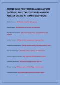 ATI MED SURG PROCTORED EXAM 2026 UPDATE&NewLine;QUESTIONS AND CORRECT VERIFIED ANSWERS&NewLine;ALREADY GRADED A&plus; &lpar;BRAND NEW VISION&rpar;