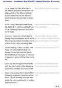 ATI Nutrition Foundations Questions and Answers &vert; ATI Nutrition Study Guide & Practice Exam