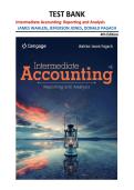 Test Bank Intermediate Accounting Reporting and Analysis 4th Edition Wahlen Jones Pagach