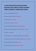 FL STATE FIREFIGHTER EXAM 2026 UPDATE&NewLine;QUESTIONS AND CORRECT VERIFIED ANSWERS&NewLine;ALREADY GRADED A&plus; &lpar;BRAND NEW VISION&rpar;
