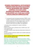 NURSING PROFESSIONAL DEVELOPMENT &NewLine;CERTIFICATION PRACTICE EXAM WITH &NewLine;ACTUAL QUESTIONS AND VERIFIED &NewLine;ANSWERS&comma; PLUS EXPLAINED &NewLine;RATIONALES&sol;EXPERT VERIFIED FOR &NewLine;GUARANTEED 100&percnt; PASS 2026&sol;LATEST &NewLine;UPDATE&sol;INSTANT DOWNLOAD PDF 