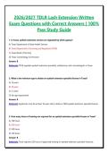 2026&sol;2027 TDLR Lash Extension Written Exam Questions with Correct Answers &vert; 100&percnt; Pass Study Guide
