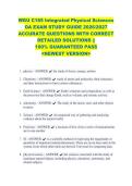 WGU C165 Integrated Physical Sciences &NewLine;OA EXAM STUDY GUIDE 2026&sol;2027 &NewLine;ACCURATE QUESTIONS WITH CORRECT &NewLine;DETAILED SOLUTIONS &vert;&vert; &NewLine;100&percnt; GUARANTEED PASS &NewLine;<NEWEST VERSION> &NewLine;