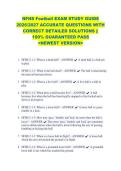 NFHS Football EXAM STUDY GUIDE &NewLine;2026&sol;2027 ACCURATE QUESTIONS WITH &NewLine;CORRECT DETAILED SOLUTIONS &vert;&vert; &NewLine;100&percnt; GUARANTEED PASS &NewLine;<NEWEST VERSION> 