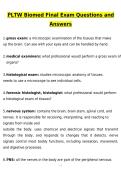 PLTW Biomed Final Exam Newest 2026 Actual Questions and Correct Answers &lpar;Latest 2026 &sol; 2027 Update&rpar; Graded A&plus; 100&percnt; Guarantee Verified by Experts