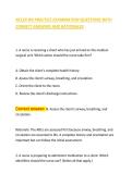 NCLEX-RN PRACTICE EXAMINATION QUESTIONS WITH &NewLine;CORRECT ANSWERS AND RATIONALES 