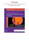 Test Bank for Leifer's Introduction to Maternity & Pediatric Nursing in Canada&comma; 2nd Edition &lpar;Keenan-Lindsay&comma; 2024&rpar;&comma; Chapter 1-33 &vert; All Chapters