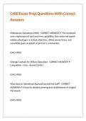 C400 Exam Prep Questions With Correct Answers