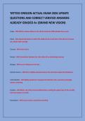 TATTOO OREGON ACTUAL EXAM 2026 UPDATE&NewLine;QUESTIONS AND CORRECT VERIFIED ANSWERS&NewLine;ALREADY GRADED A&plus; &lpar;BRAND NEW VISION&rpar;
