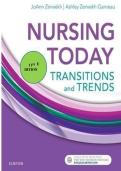 Nursing Today 11th Edition Test Bank &ndash; Zerwekh & Garneau with Verified Questions & Answers for All Chapters&NewLine;