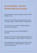 General Pathology - Final Exam Questions With Correct Answers