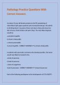 Pathology Practice Questions With Correct Answers&period;