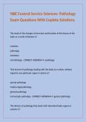 NBE Funeral Service Sciences- Pathology Exam Questions With Coplete Solutions&period;