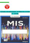 Test Bank for Management Information Systems 10th Edition by Hossein Bidgoli &vert; Chapters 1&ndash;14 Complete &vert; Questions and Answers &vert; Latest Updated 2025&ndash;2026